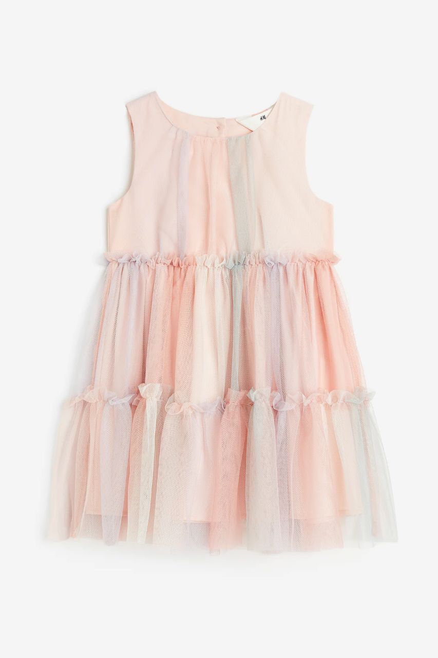 سارافون دخترانه 27729 سایز 2 تا 7 سال کد 3 مارک H&M