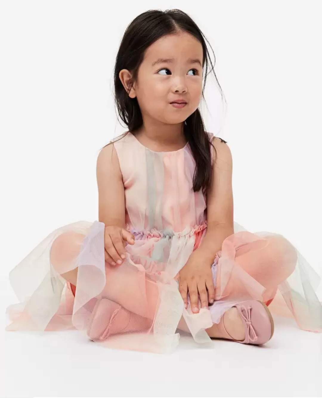 سارافون دخترانه 27729 سایز 2 تا 7 سال کد 3 مارک H&M