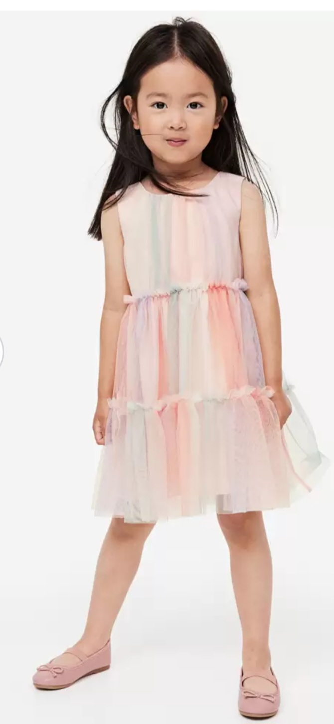 سارافون دخترانه 27729 سایز 2 تا 7 سال کد 3 مارک H&M