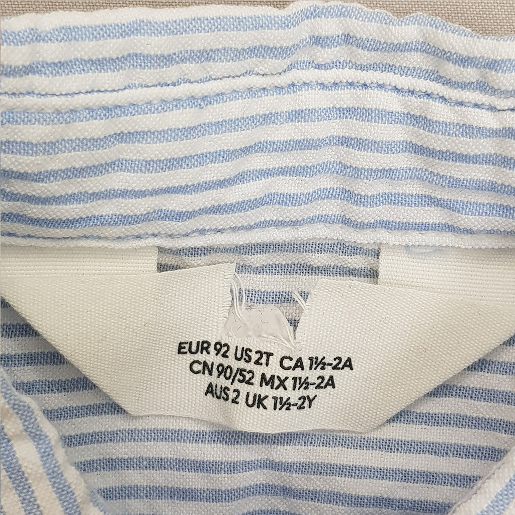 پیراهن پسرانه 27835 سایز 1.5 تا 10 سال مارک H&M   *