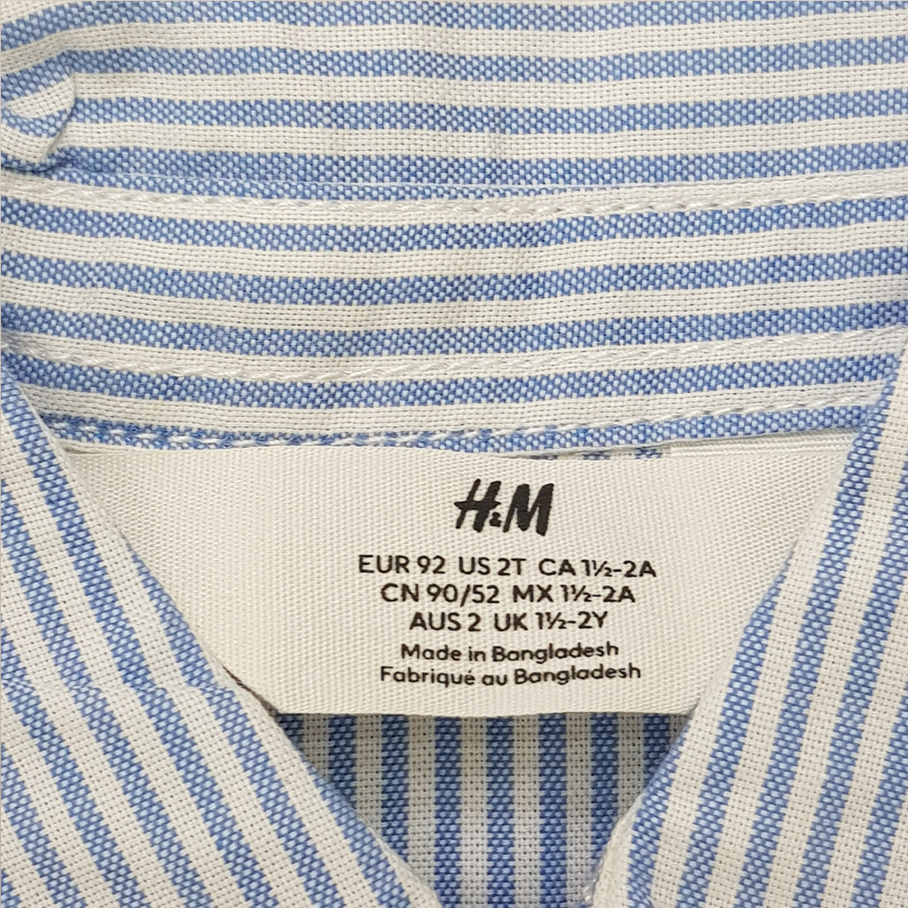 پیراهن پسرانه 27813 سایز 1.5 تا 10 سال مارک H&M