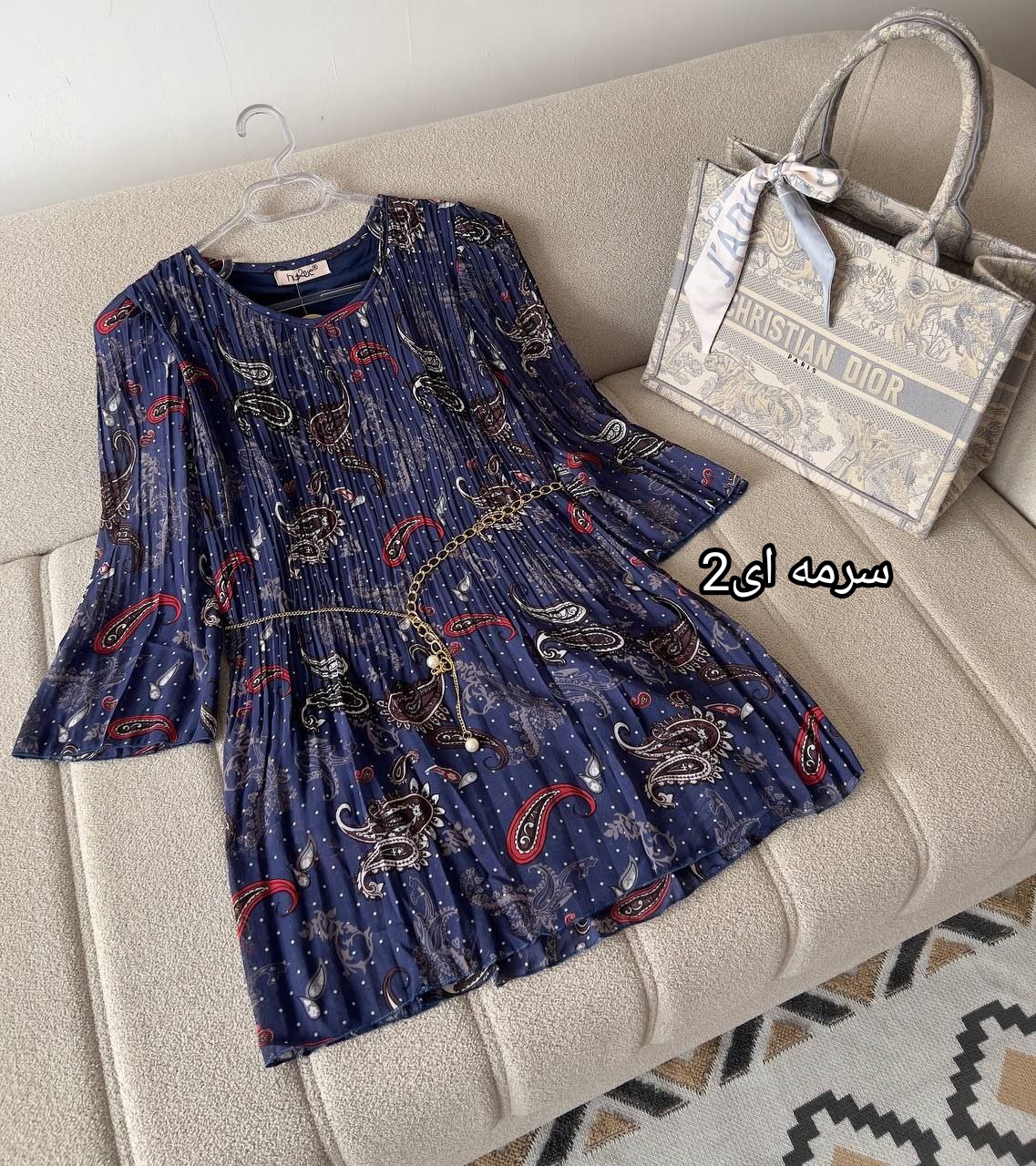 تونیک حریر پلیسه زنانه کد 417262