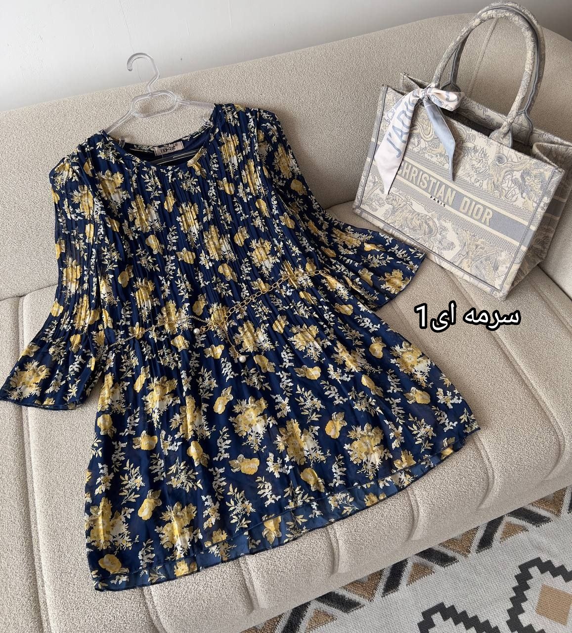 تونیک حریر پلیسه زنانه کد 417262