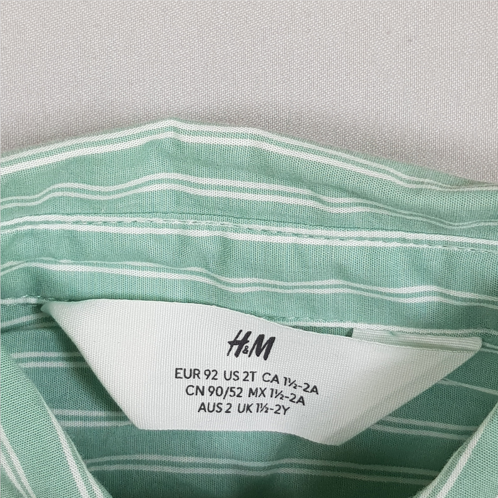 پیراهن پسرانه 27933 سایز 1.5 تا 10 سال مارک H&M