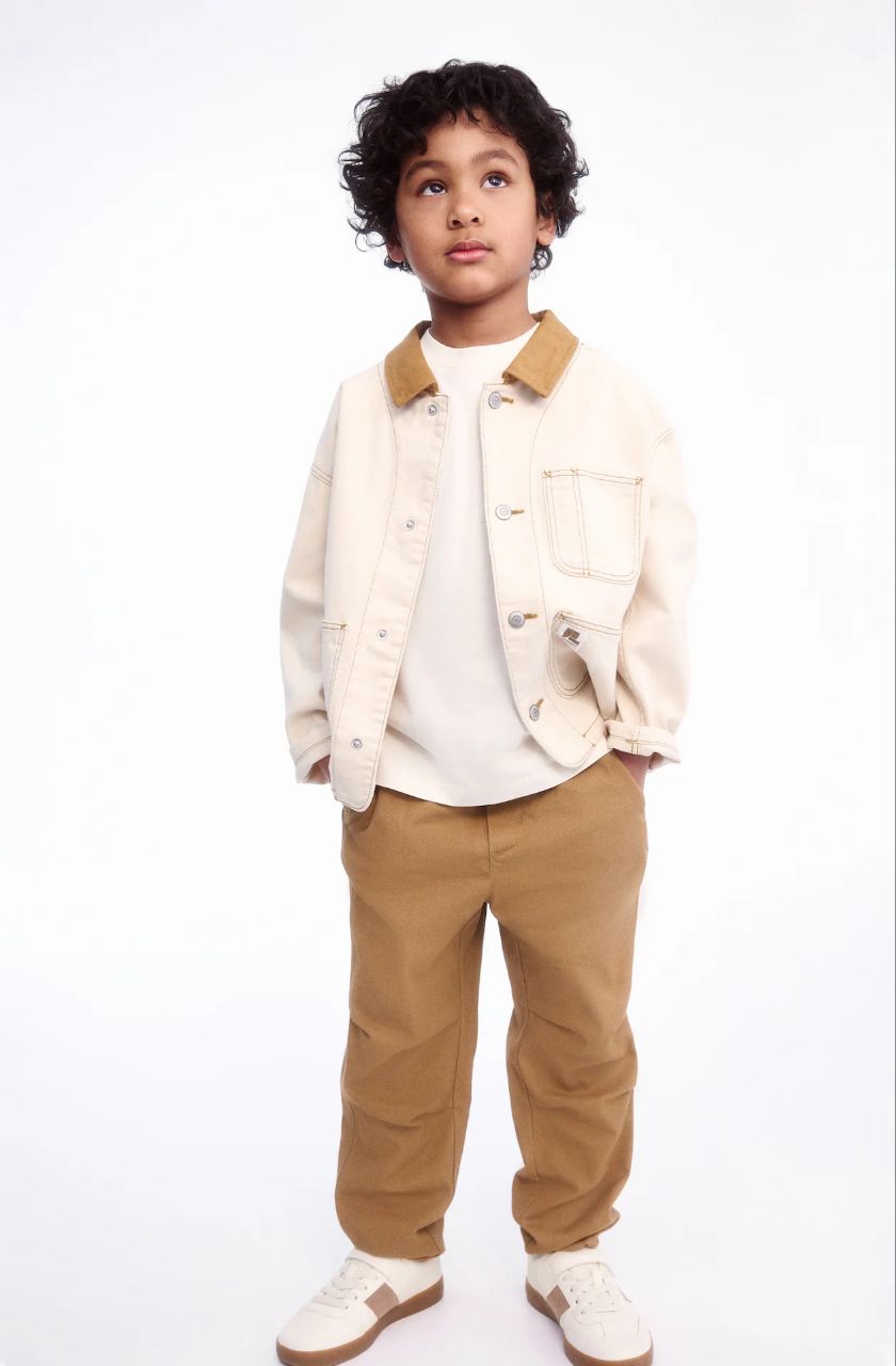 شلوار کتان پسرانه 27907 سایز 4 تا 10 سال کد 2 مارک H&M