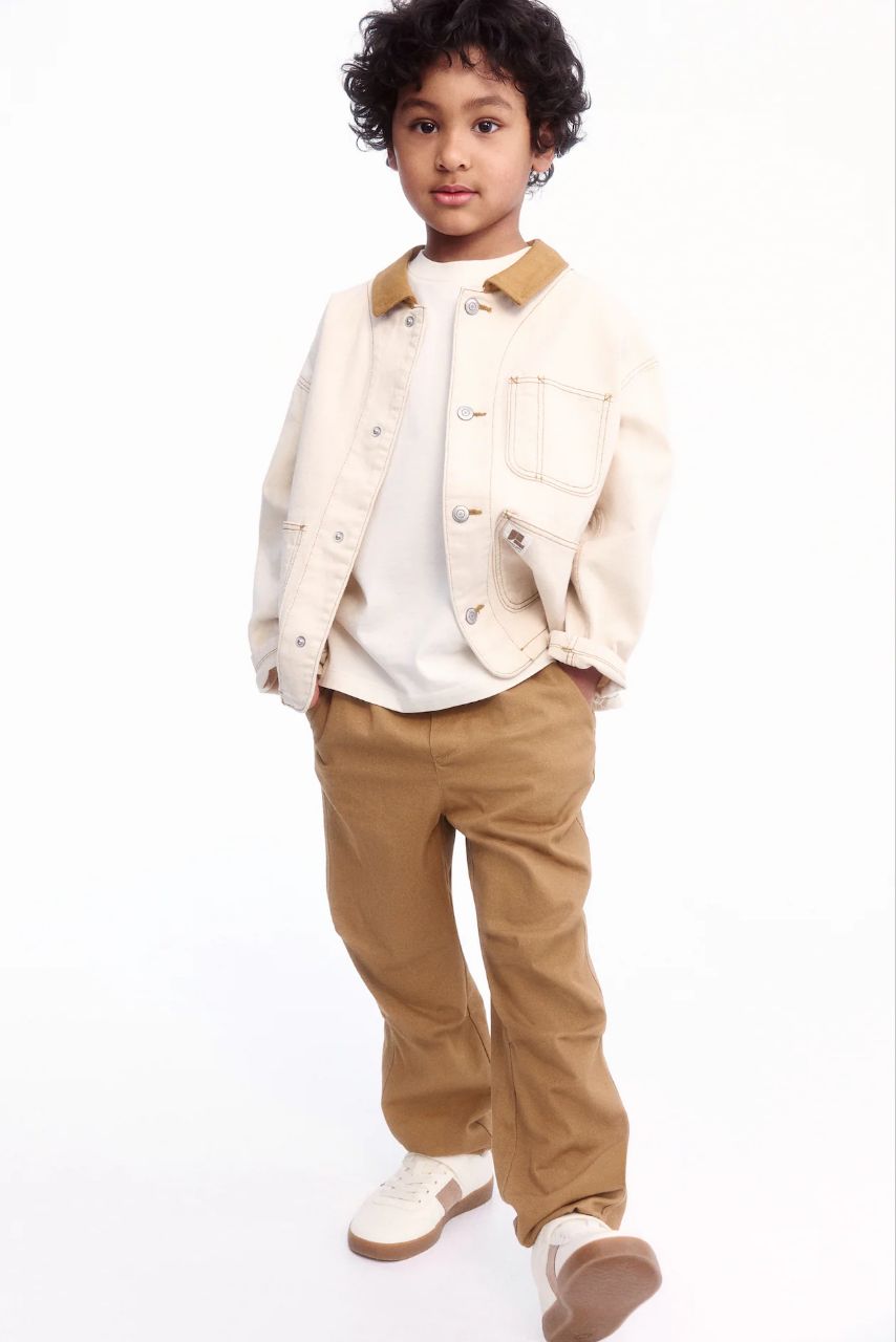 شلوار کتان پسرانه 27907 سایز 4 تا 10 سال کد 2 مارک H&M