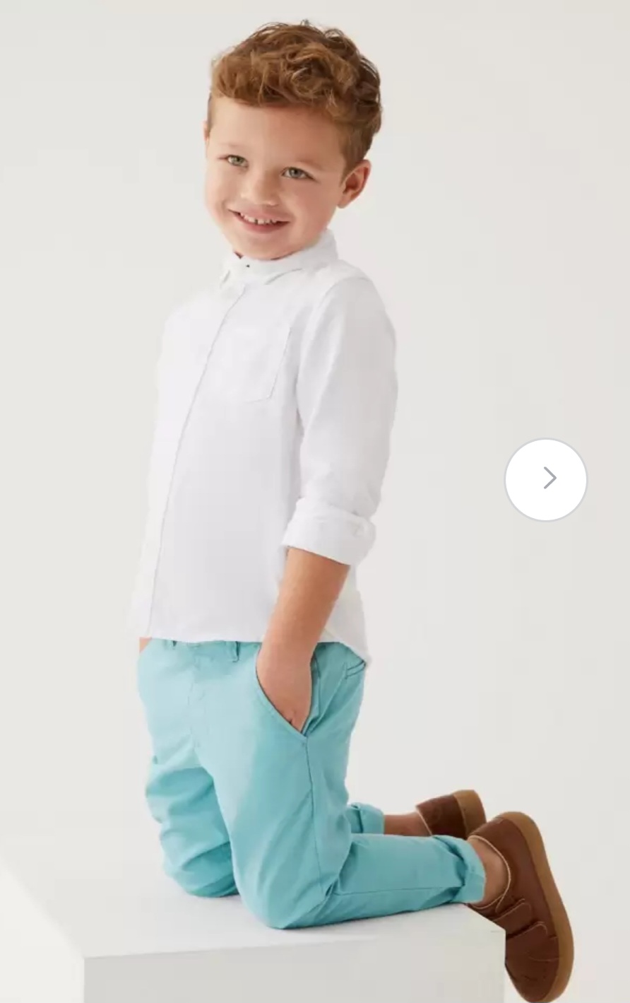 شلوار کتان پسرانه 27913 سایز 3 تا 16 سال مارک M&S