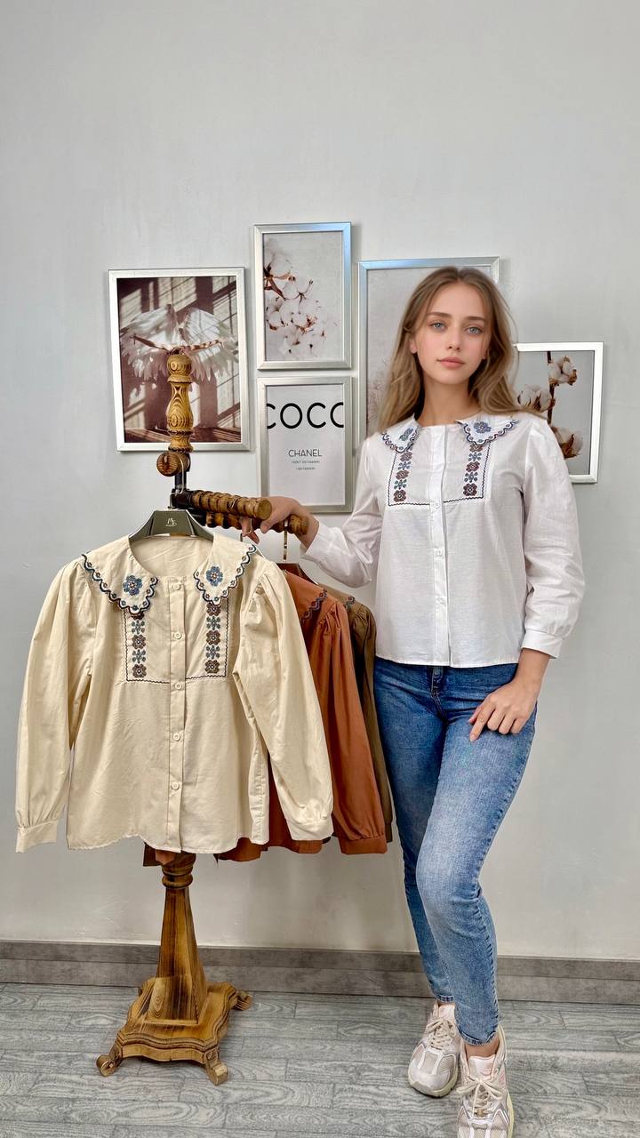 شومیز گلدوزی زنانه کد 417375