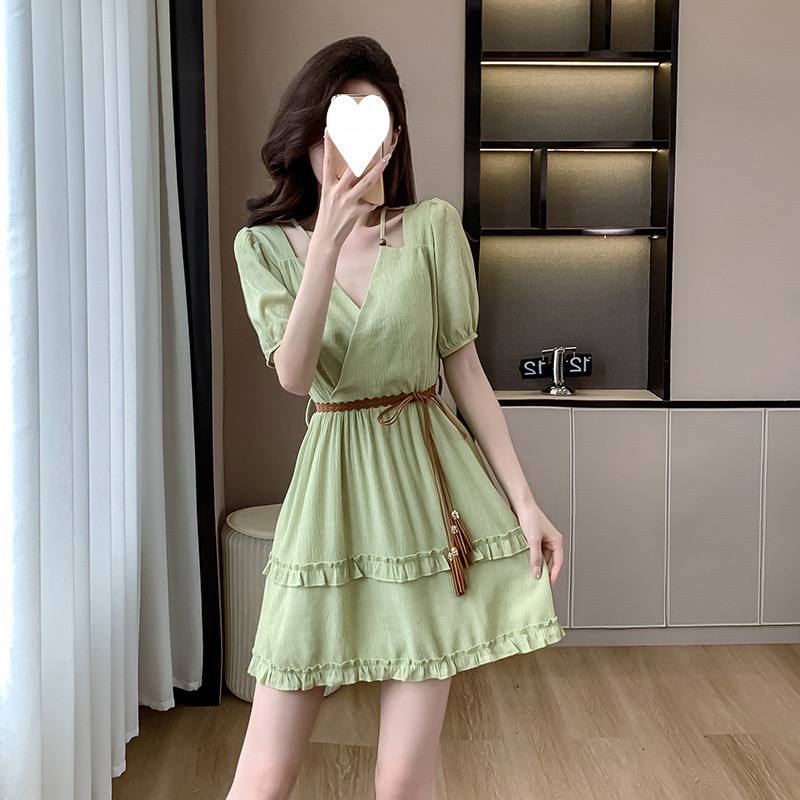 پیراهن با کمربند زنانه کد 417391