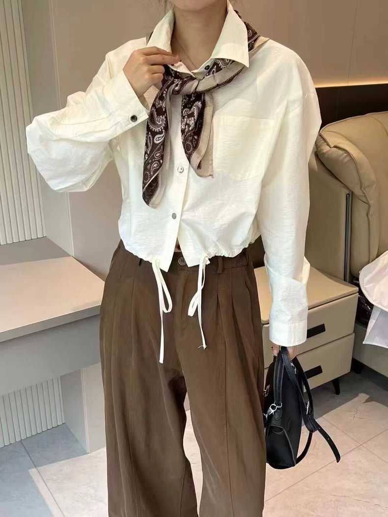 شومیز با شال گردن زنانه کد 417393