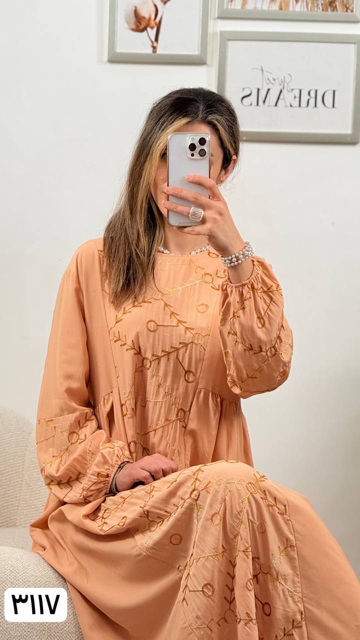 پیراهن گلدوزی زنانه کد 417402