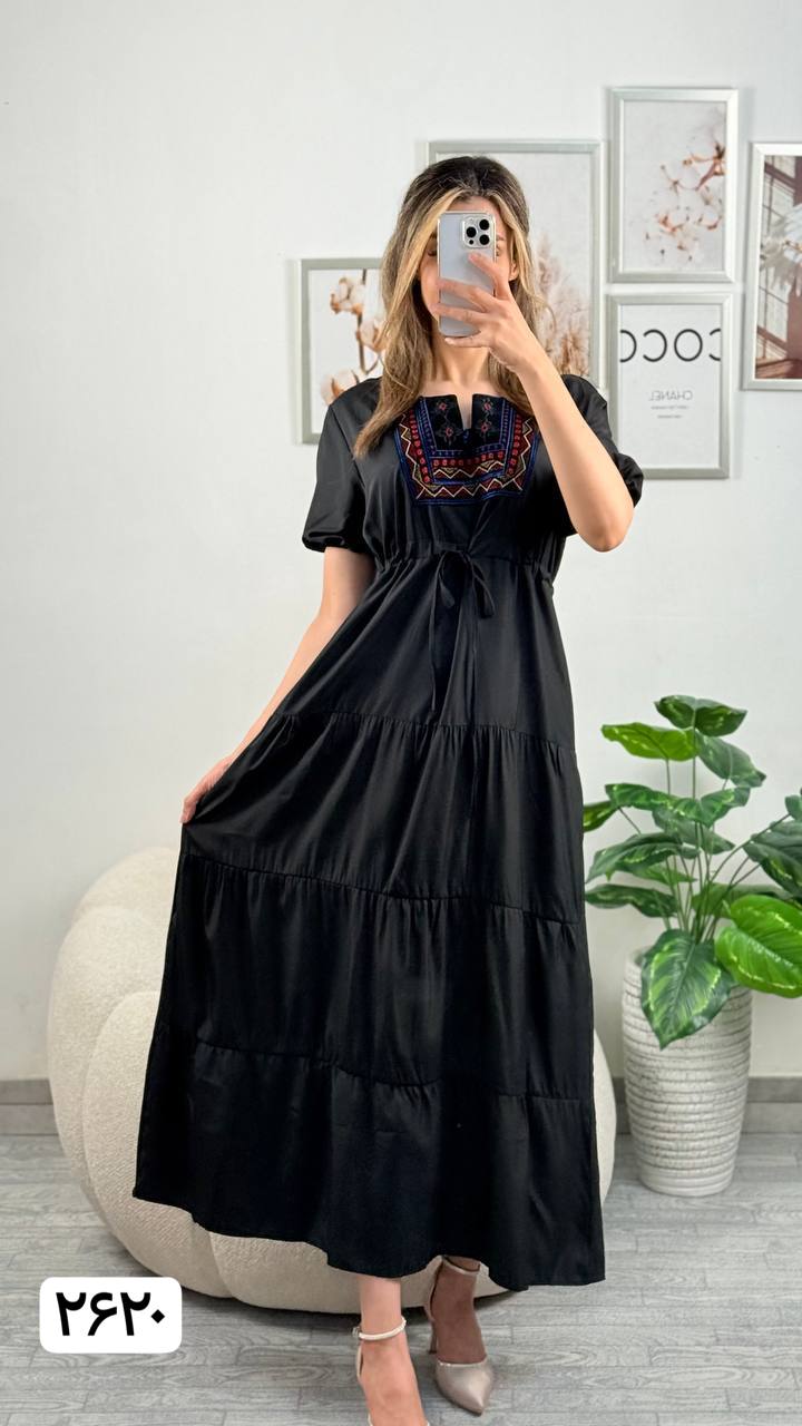 پیراهن گلدوزی زنانه کد 417404