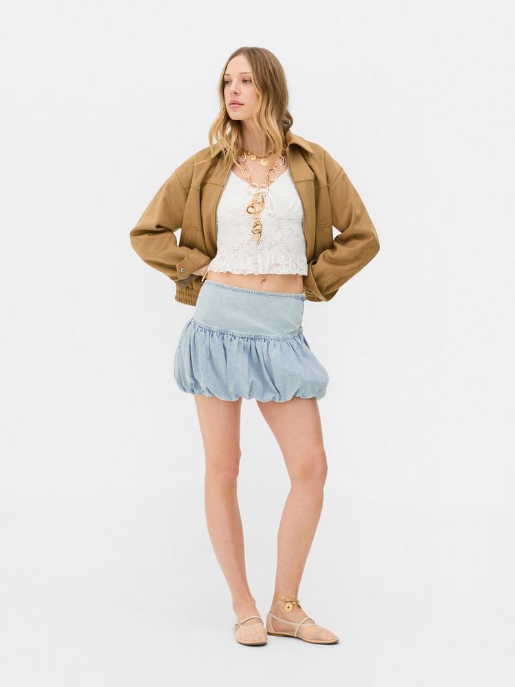 دامن جینز دخترانه 27979 سایز 7 تا 15 سال مارک Primark