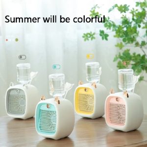 مینی پنکه مه پاش گربه ای|spray cooling fan کد 802166