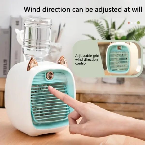 مینی پنکه مه پاش گربه ای|spray cooling fan کد 802166