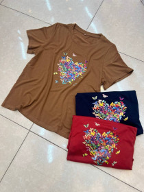 تیشرت نخ پنبه دخترانه کد 417478