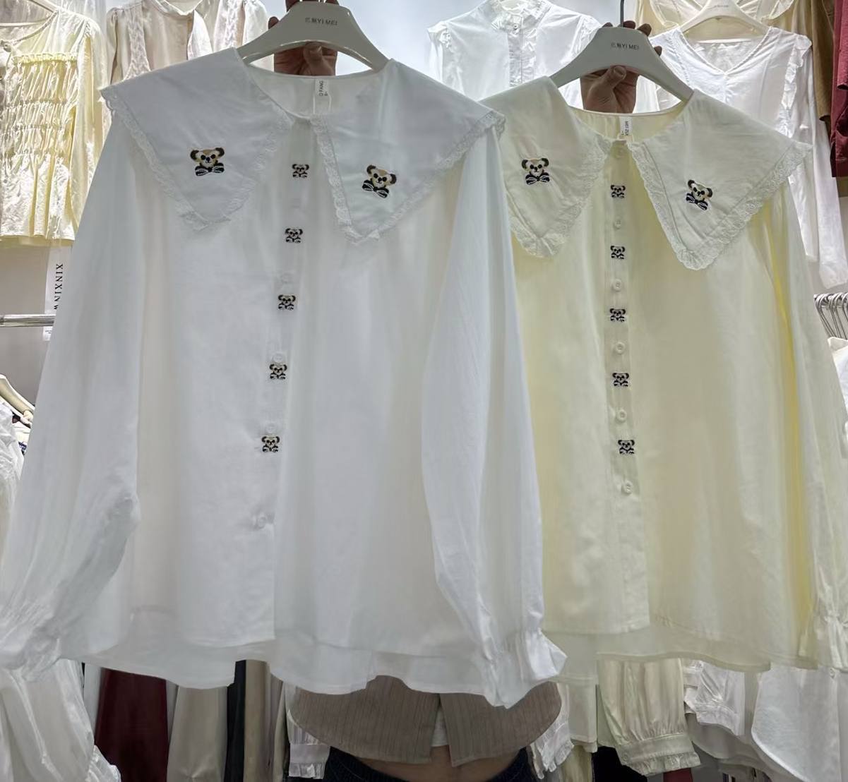 شومیز نخ کتان گلدوزی زنانه کد 417490
