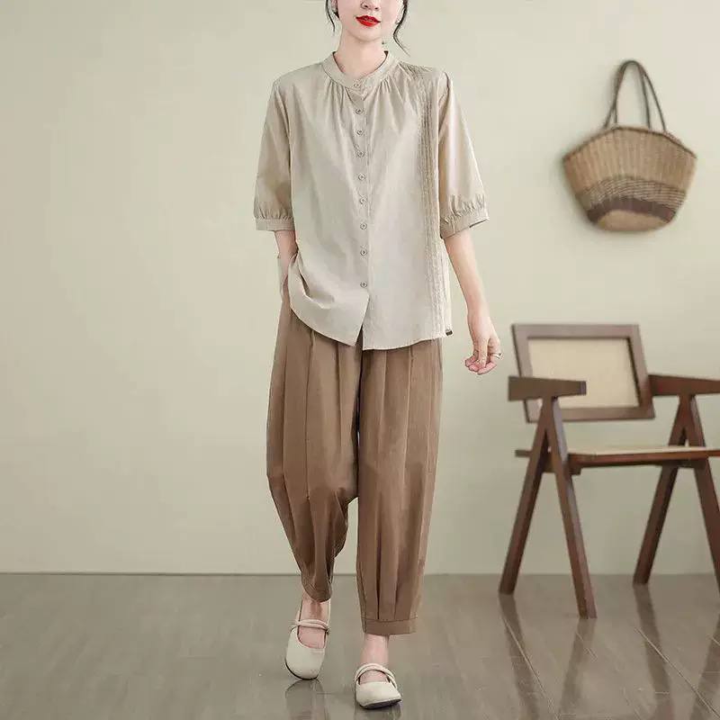 شومیز لینن زنانه کد 417493