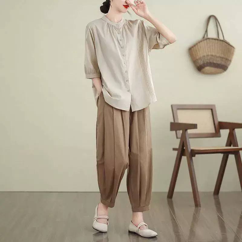 شومیز لینن زنانه کد 417493
