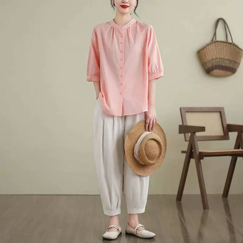 شومیز لینن زنانه کد 417493