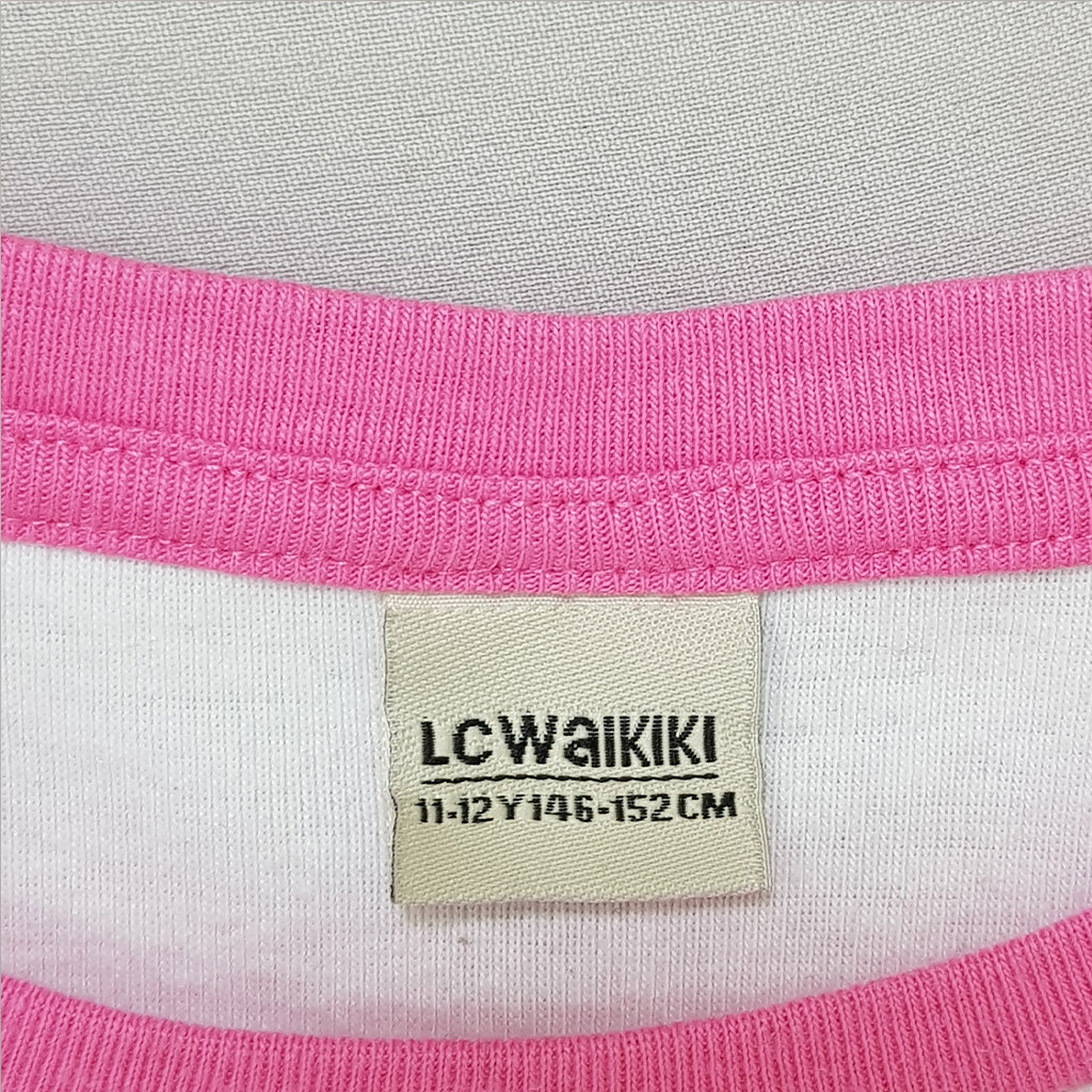 تی شرت دخترانه 28156 سایز 6 تا 14 سال مارک LC WALKIKI