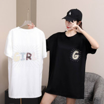 تیشرت نگین دوزی پشت و رو کار شده زنانه کد 417528