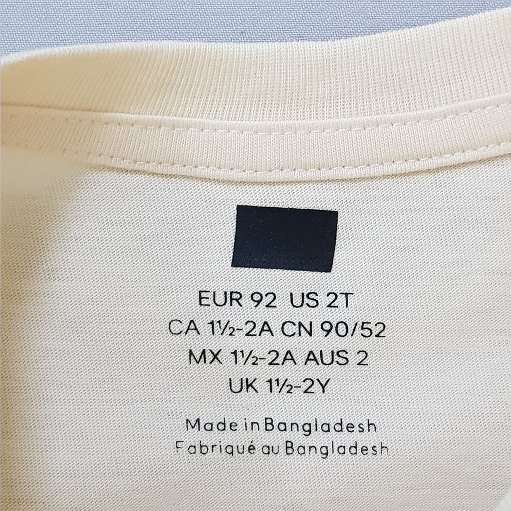 تی شرت پسرانه 28329 سایز 1.5 تا 10 سال کد 1 مارک H&M