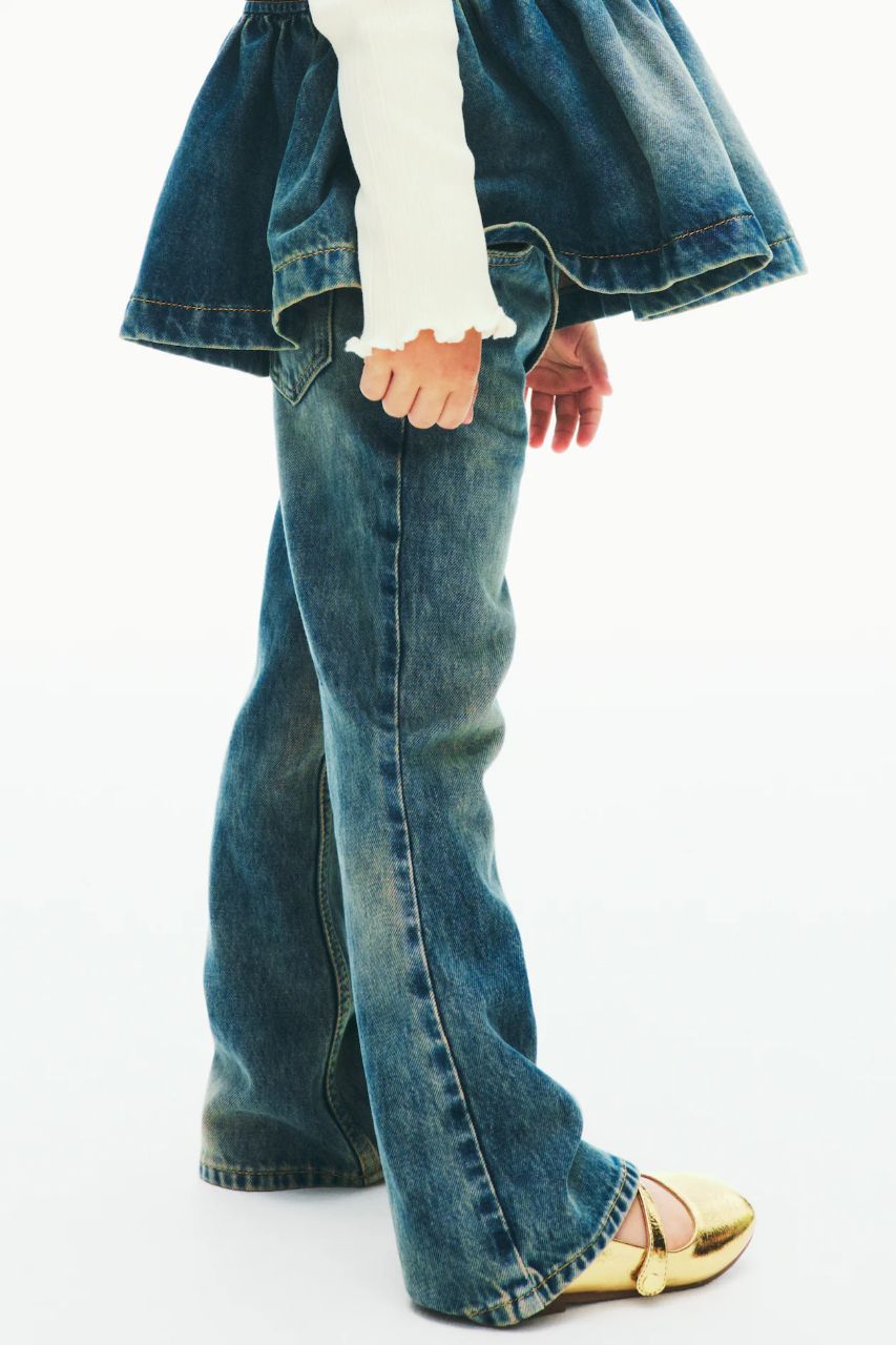 شلوار جینز دخترانه 28396 سایز 1.5 تا 10 سال مارک H&M