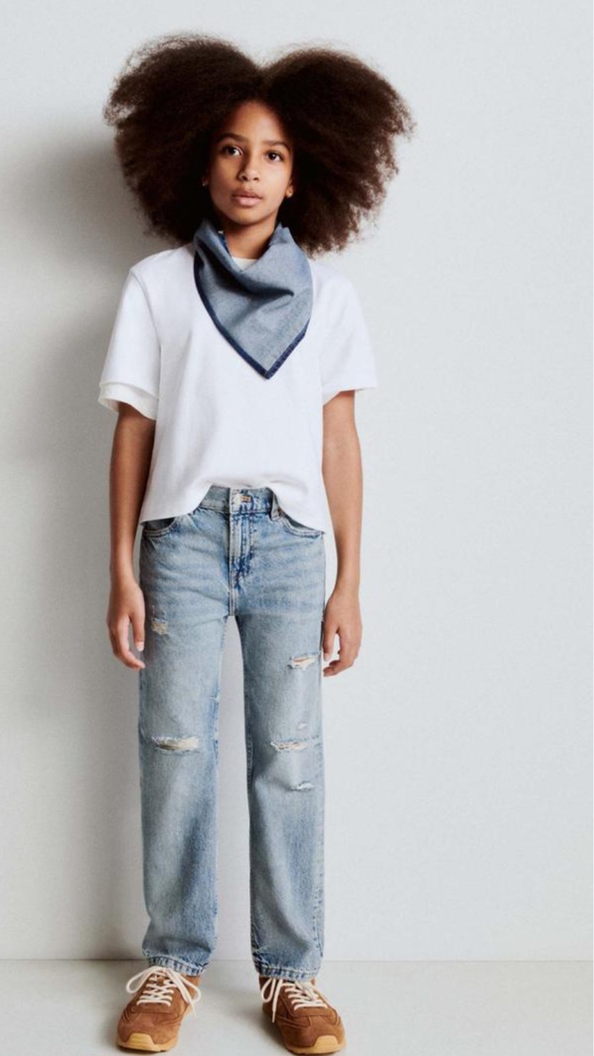 شلوار جینز دخترانه 28389 سایز 6 تا 14 سال مارک ZARA