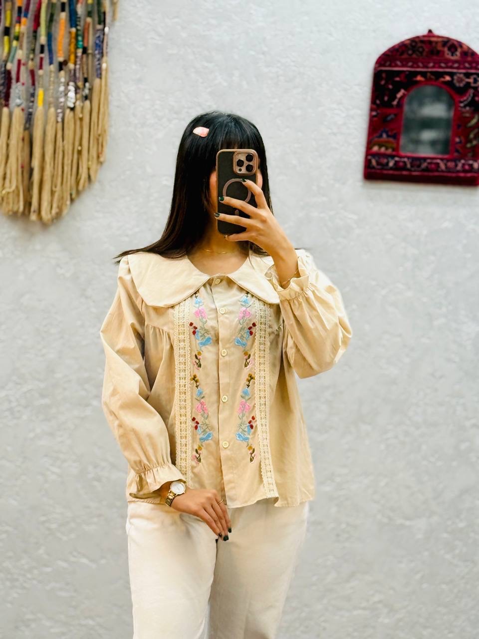 شومیز گلدوزی زنانه کد 417890