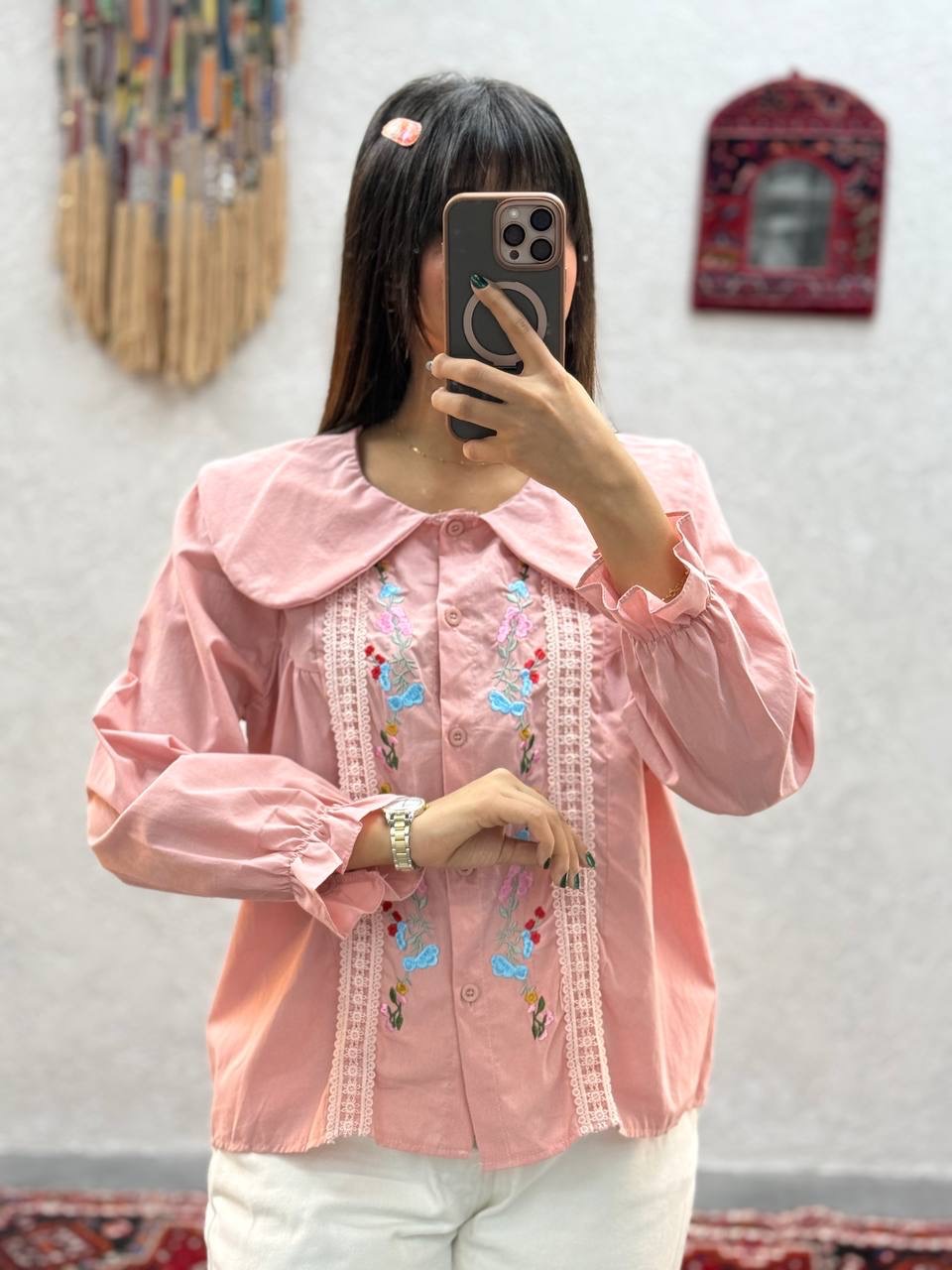 شومیز گلدوزی زنانه کد 417890