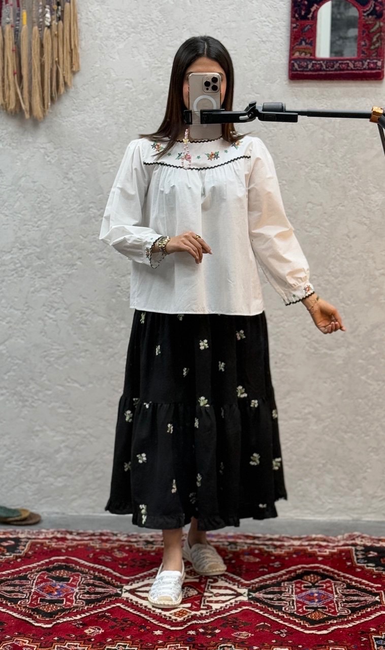 شومیز گلدوزی زنانه کد 417891