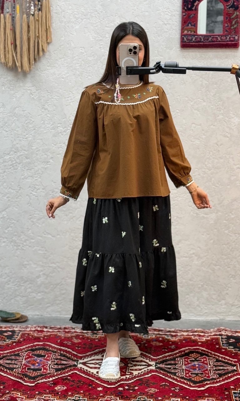 شومیز گلدوزی زنانه کد 417891