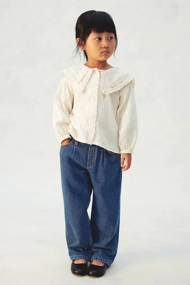 شومیز دخترانه 28606 سایز 4 ماه تا 10 سال مارک H&M   *