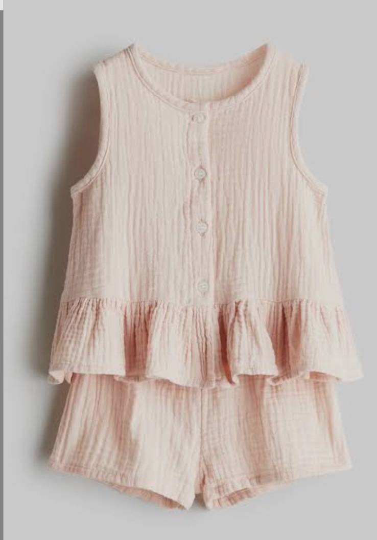 ست دخترانه 28649 سایز 4 ماه تا 4 سال مارک H&M