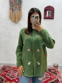 شومیز طرح دار زنانه کد 418032