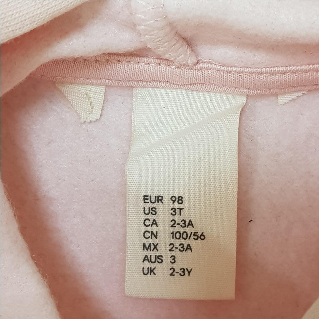 هودی دخترانه 28578 سایز 1.5 تا 10 سال مارک H&M