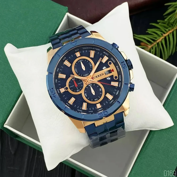 ساعت مچی مردانه مدل کرنوگراف برند 8337 CURREN کد 2157
