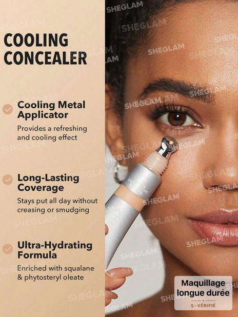 کانسیلر سر فلزی شیگلم|Sheglam Bright Eyes Cooling Concealer کد 2589
