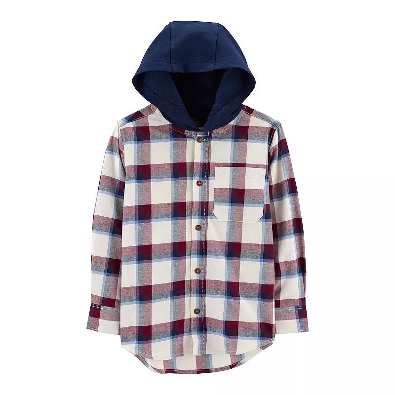 پیراهن کلاه دار پسرانه 28937 سایز 5 تا 12 سال کد 1 مارک Carters