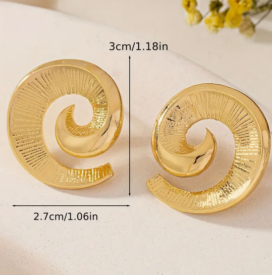 گوشواره استیل طرح چرخشی کد 2678