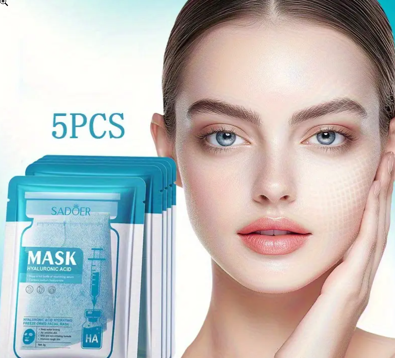 5 عدد ماسک صورت هیالورونیک اسید مرطوب کننده سادور (SADOER) 3001