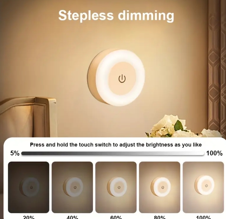 چراغ خواب LED قابل تنظیم، با ۳ گزینه رنگ کد 3020