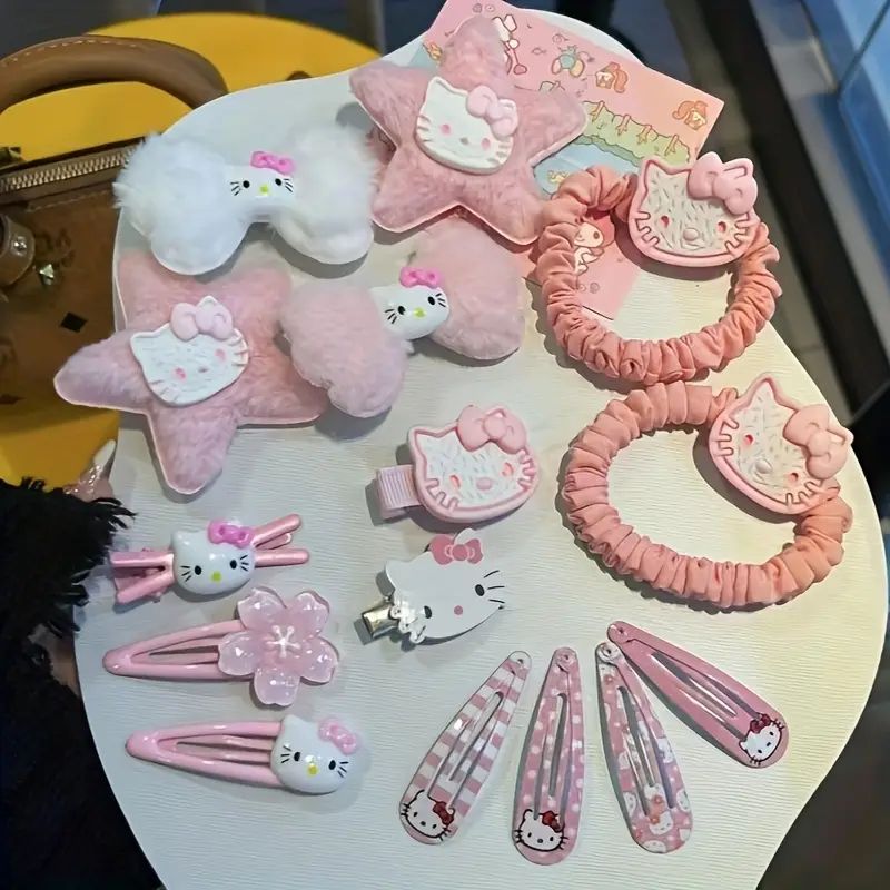 بسته 5 تایی گیره مو هلو کیتی (Hello Kitty )کد 3207