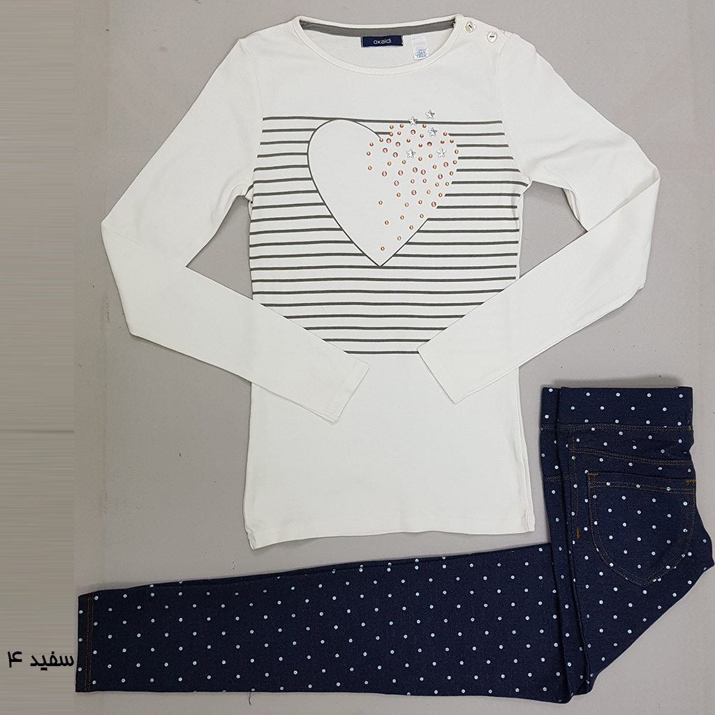 ست دخترانه 28980 سایز 3 تا 14 سال مارک OKAIDI