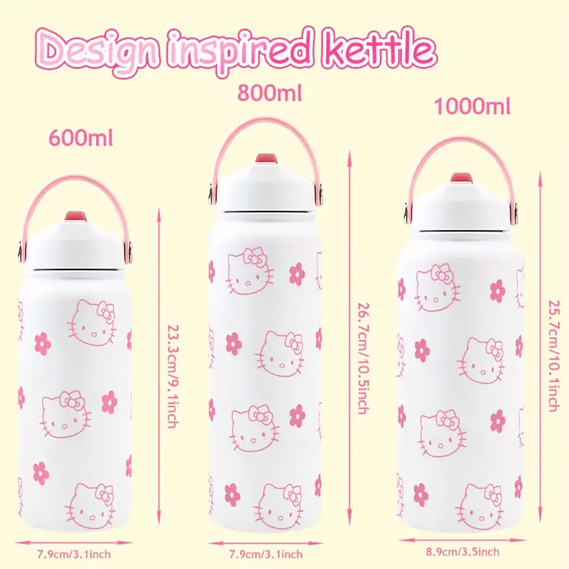 قمقمه آب استیل ضد زنگ عایق‌دار برند سانریو (SANRIO) کد 3125 (69-46.94-200)