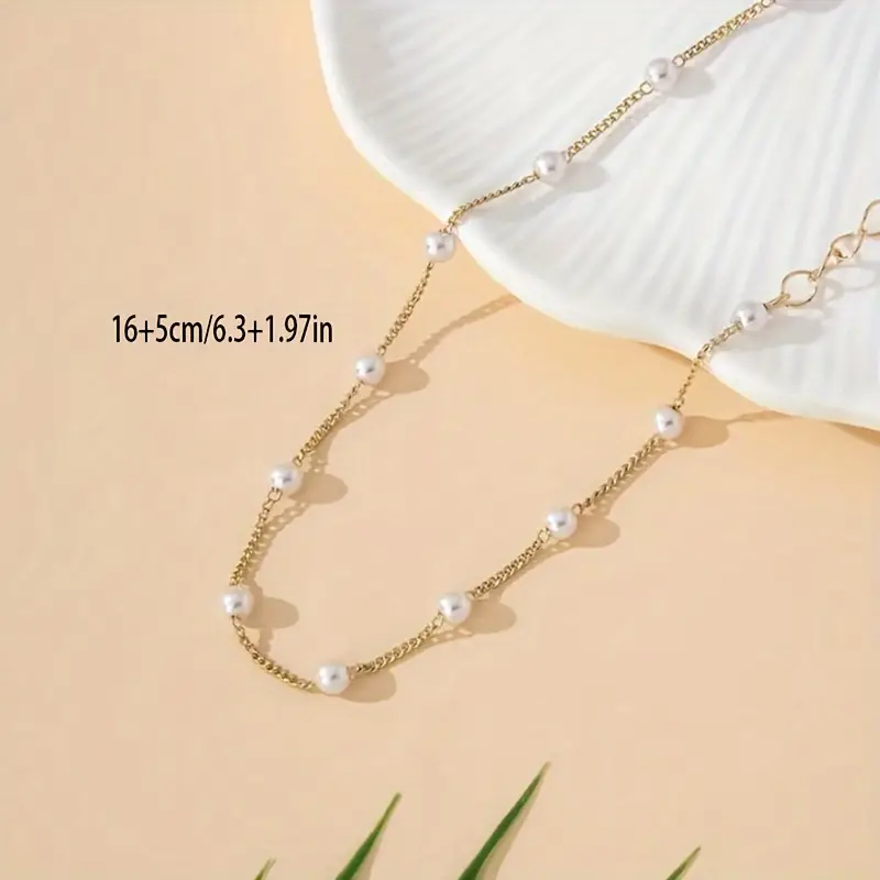 دستبند زنجیری مهره‌ای زنانه کد 3152 (44 4.97 50)