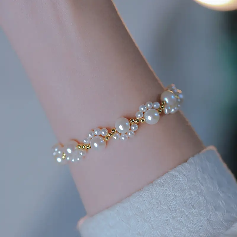 دستبند مروارید زنانه کد 3180 (41 5.58 100)