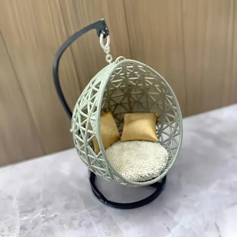 صندلی تاب مینیاتوری ۱ تکه با کوسن و بالش کد 3411  (42 10.93 27)