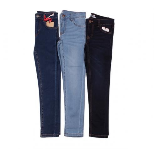 شلوار جینز کشی دخترانه 11053 سایز 7 تا 14 سال 